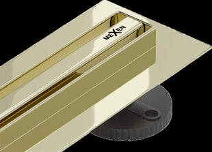 Dušo latakas Mexen Flat 360 Slim, Gold, 130 cm kaina ir informacija | Dušo latakai | pigu.lt