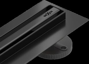 Dušo latakas Mexen Flat 360 Slim, Black, 140 cm kaina ir informacija | Dušo latakai | pigu.lt