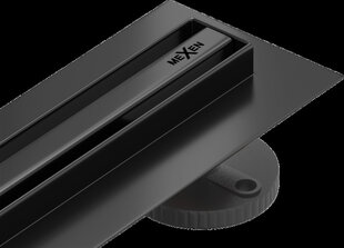 Dušo latakas Mexen Flat 360 Slim, Black, 150 cm kaina ir informacija | Dušo latakai | pigu.lt