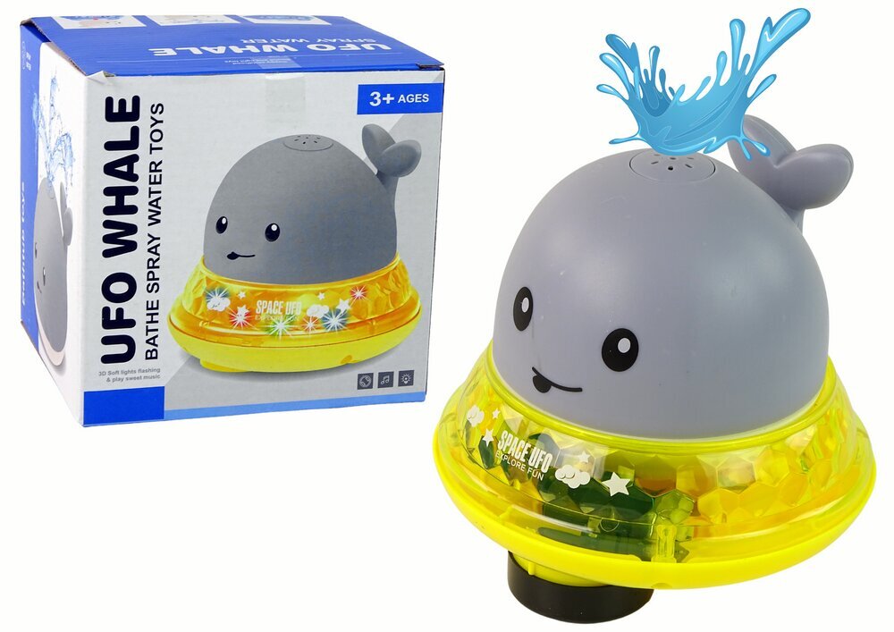 Interaktyvus vandens žaislas Ufo Whale, pilkas kaina ir informacija | Žaislai kūdikiams | pigu.lt