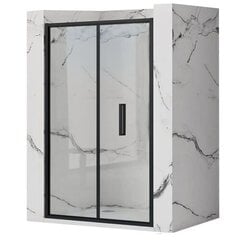 Dušo durys Rea Rapid Fold, juoda, 90 cm kaina ir informacija | Dušo durys ir sienelės | pigu.lt