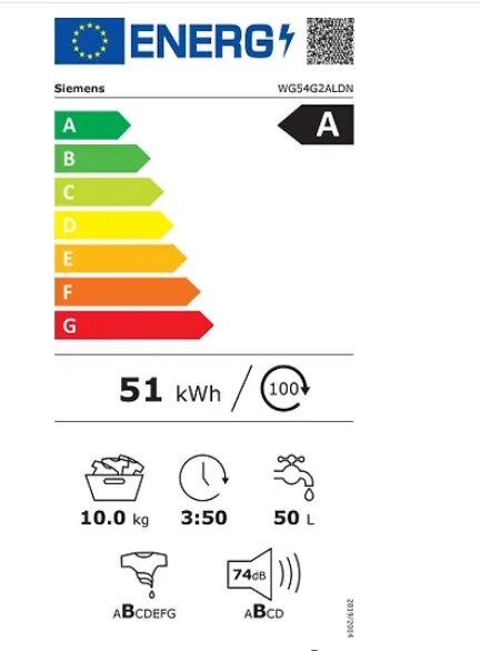 Siemens WG54G2ALDN цена и информация | Skalbimo mašinos | pigu.lt