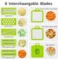 Daugiafunkcinė daržovių pjaustyklė, 11 dalių + pirštinė pjaustymui kaina ir informacija | Virtuvės įrankiai | pigu.lt