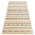 Ковер шерстяной KILIM 7948/52933 Ромбы, этнические бежевый / серый / бордо