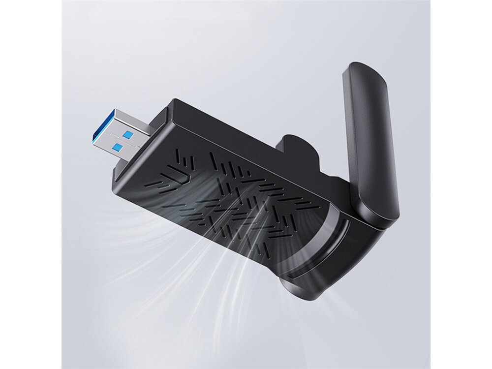 USB Wifi adapteris USB 3.0 1300mbps dviguba antena kaina ir informacija | Adapteriai, USB šakotuvai | pigu.lt