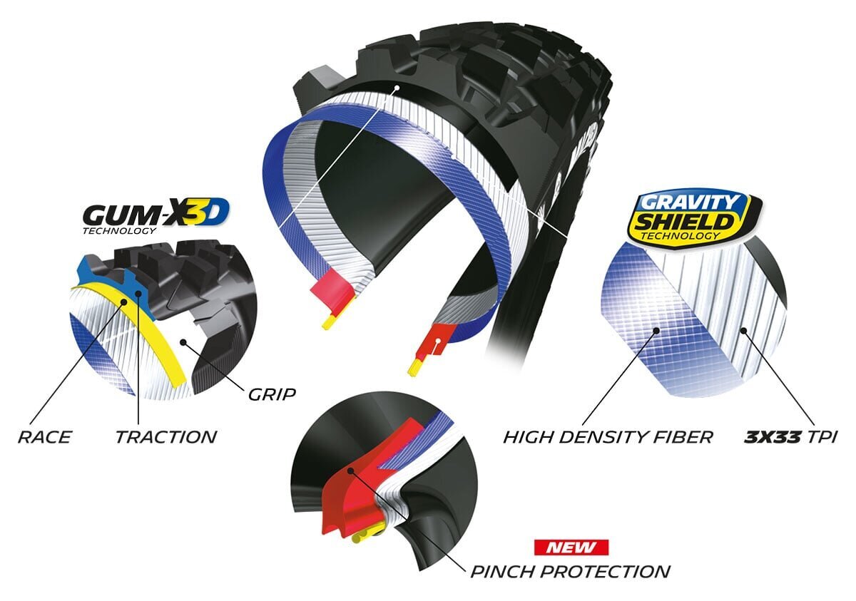 Dviračio padanga Michelin Wild Enduro Rear 29", juoda kaina ir informacija | Dviračių kameros ir padangos | pigu.lt