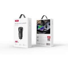 XO car charger CC57 PD 25W 1x USB-C black цена и информация | Зарядные устройства для телефонов | pigu.lt