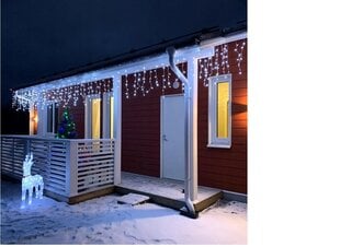 Kalėdinė Led užuolaida, 300 led balta, 13 metrų. kaina ir informacija | Girliandos | pigu.lt