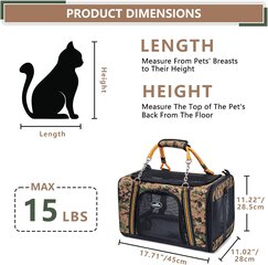 Vežimėlis gyvūnams Wakytu, 43 x 46 x 26cm, žalias kaina ir informacija | Transportavimo narvai, krepšiai | pigu.lt
