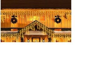 Рождественская светодиодная штора, 300 желтая, 13 метров. цена и информация | Гирлянды | pigu.lt