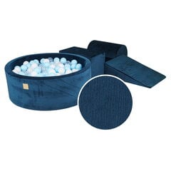 Žaidimų rinkinys su kamuoliukų baseinu MeowBaby, 200 kamuoliukų, mėlynas цена и информация | Игрушки для малышей | pigu.lt