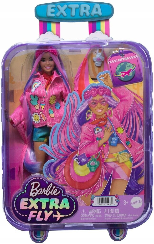 Lėlė Barbie Extra Fly Doll Hippie HPB15 kaina ir informacija | Žaislai mergaitėms | pigu.lt