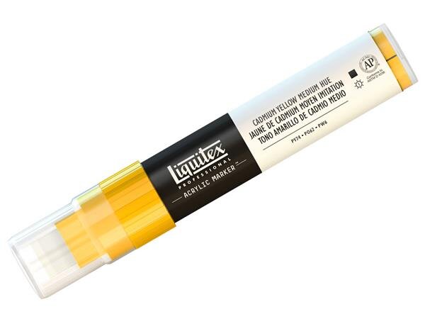 Akrilinis markeris Liquitex 15mm 0830 cadmium yellow medium hue, geltonas kaina ir informacija | Piešimo, tapybos, lipdymo reikmenys | pigu.lt