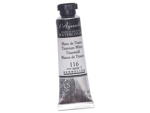 Akvareliniai dažai Sennelier l'Aquarelle 116 titanium white, 10ml, balti цена и информация | Принадлежности для рисования, лепки | pigu.lt
