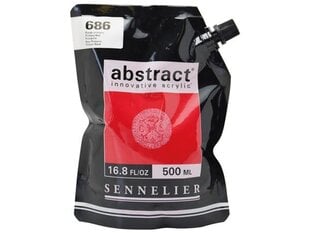 Akriliniai dažai Sennelier Abstract 500ml 686 primary red (P), raudoni kaina ir informacija | Piešimo, tapybos, lipdymo reikmenys | pigu.lt