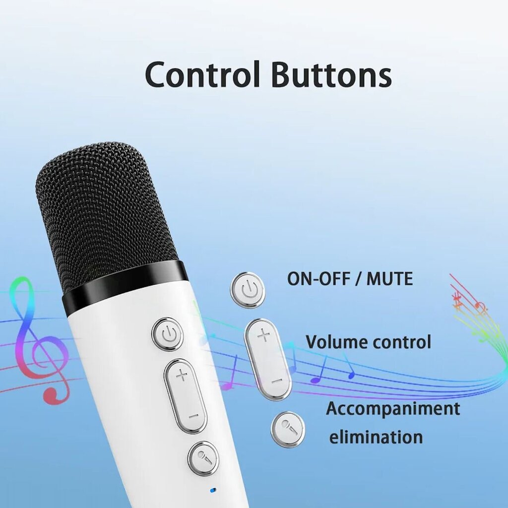 Belaidė karaoke kolonėlė su dviem mikrofonais KTV kaina ir informacija | Garso kolonėlės | pigu.lt
