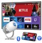 MINI VAIZDO PROJEKTORIUS 360 ANDROID 9.0 WiFi Miracast Aircast Nešiojamasis FULL HD TRANSPONDERIS "Bluetooth" HDMI/USB/USB-C telefonui Zenwire H6 360 цена и информация | Projektoriai | pigu.lt