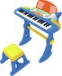 Pianinas su kėdute ir mikrofonu vaikams, mėlynas kaina ir informacija | Lavinamieji žaislai | pigu.lt