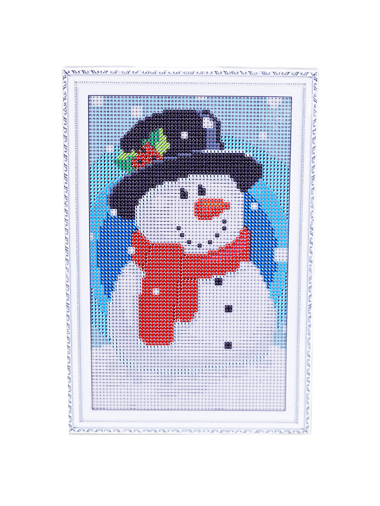 Deimantinė mozaika su rėmeliu TM Varvikas, 20x30 cm LC023e New Year Happy Snowman kaina ir informacija | Deimantinės mozaikos | pigu.lt