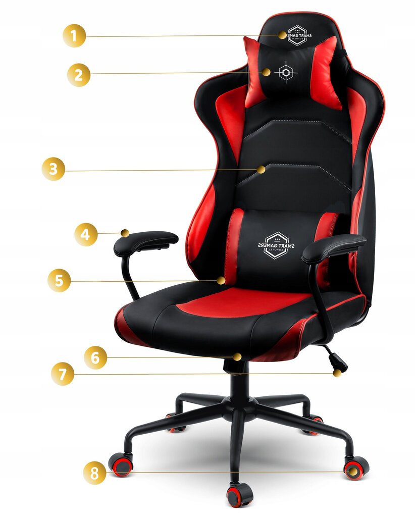 Žaidimų kėdė Sofotel Katarina, juoda/raudona цена и информация | Biuro kėdės | pigu.lt