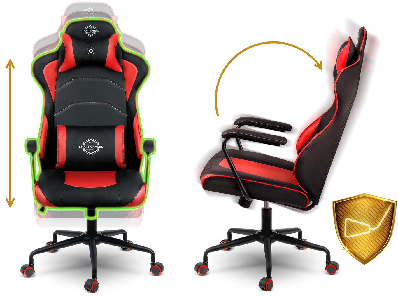Žaidimų kėdė Sofotel Katarina, juoda/raudona kaina ir informacija | Biuro kėdės | pigu.lt