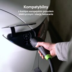 Green Cell Snap Type 2 EV Charging Cable 11 kW 7 m for Tesla Model 3 S X Y, VW ID.3, ID.4, Kia EV6, Hyundai IONIQ 5, Ford Mach-E kaina ir informacija | Elektromobilių įkrovimo stotelės | pigu.lt