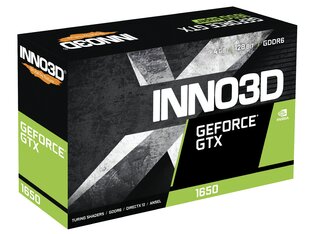 Inno3D GeForce GTX 1650 Twin X2 OC V3 (N16502-04D6X-171330N) цена и информация | Видеокарты (GPU) | pigu.lt