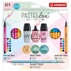 Rašiklių ir žymeklių rinkinys Stabilo Pastellove, 35 spalv. kaina ir informacija | Piešimo, tapybos, lipdymo reikmenys | pigu.lt