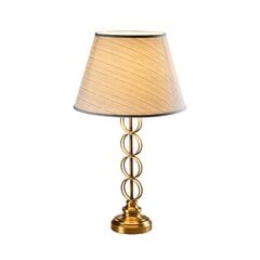 настольная лампа elba 1xe27 золото/лен цена и информация | Настольные светильники | pigu.lt
