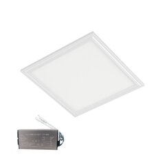 LED panelė 45w 4000k-4300k 595mm/595mm baltas rėmelis dimmable su avariniu bloku kaina ir informacija | Įmontuojami šviestuvai, LED panelės | pigu.lt