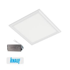 LED plokštė gipso kartono plokštėms 48w 4000k 595x595mm ip54 + avarinis rinkinys kaina ir informacija | Įmontuojami šviestuvai, LED panelės | pigu.lt