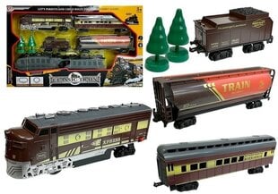 Žaislinis traukinys Lean Toys, rudas kaina ir informacija | Žaislai berniukams | pigu.lt