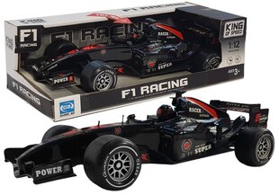 Žaislinis lenktyninis automobilis F-1 Lean Toys, juodas/raudonas kaina ir informacija | Žaislai berniukams | pigu.lt