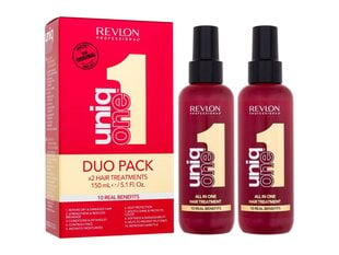 Purškiama plaukų kaukė 2vnt Revlon Professional Uniq One All In One Hair Treatment 2×150 ml kaina ir informacija | Priemonės plaukų stiprinimui | pigu.lt