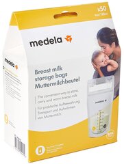 Pieno laikymo maišeliai Medela, 50 vnt. 180 ml. цена и информация | Товары для кормления | pigu.lt