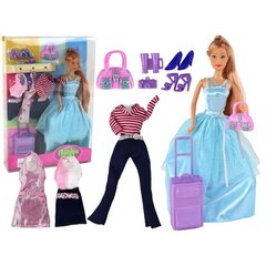 Lėle su žydra suknele ir priedais kaina ir informacija | Žaislai mergaitėms | pigu.lt