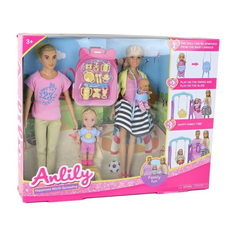 Lėlių rinkinys Anlily Tėvai ir vaikai kaina ir informacija | Žaislai mergaitėms | pigu.lt