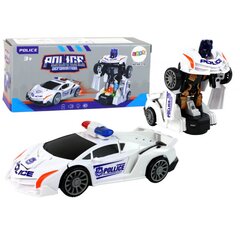 Automobilis - robotas 2in1 Lean toys, baltas kaina ir informacija | Žaislai berniukams | pigu.lt
