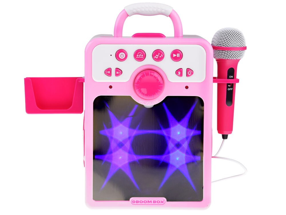 Muzikinis garsiakalbis vaikams su mikrofonu, rožinis kaina ir informacija | Lavinamieji žaislai | pigu.lt