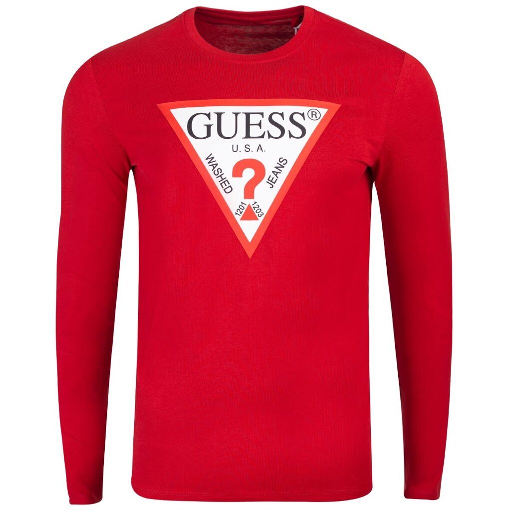 Guess marškinėliai vyrams 81957, raudoni цена и информация | Vyriški marškinėliai | pigu.lt