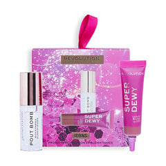 Dekoratyvinės kosmetikos dovanų rinkinys Makeup Revolution Icons Gift Set: lūpų blizgis Glaze Lip Gloss + skysti skaistalai Liquid Blush You Go Me Blushing kaina ir informacija | Bronzantai, skaistalai | pigu.lt