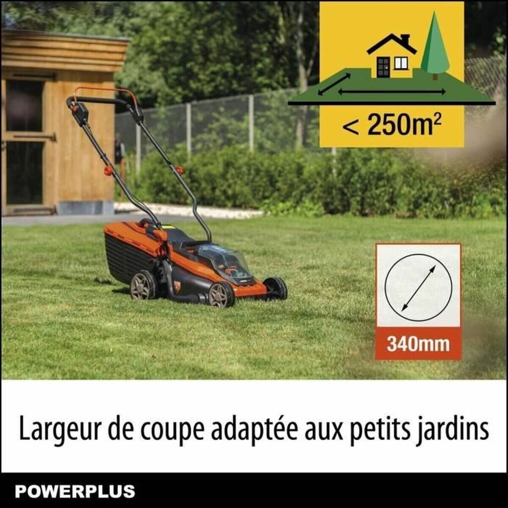 Akumuliatorinė vėjapjovė Lawn Mower Powerplus Dual, su aukumliatoriumi kaina ir informacija | Vejapjovės, žoliapjovės | pigu.lt