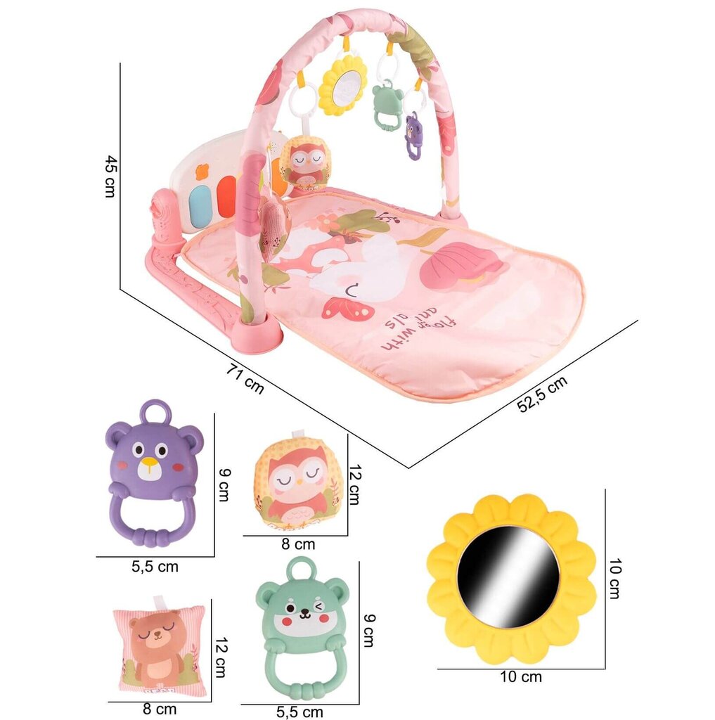 Interaktyvus lavinamasis, muzikinis kilimėlis kūdikiams kaina ir informacija | Lavinimo kilimėliai | pigu.lt