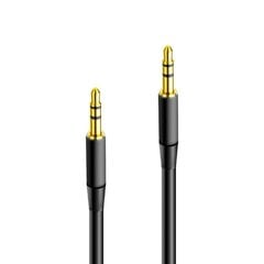 Maxlife audio cable jack 3.5 mm - jack 3.5 mm 1m black цена и информация | Кабели и провода | pigu.lt