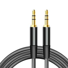 Maxlife audio cable jack 3.5 mm - jack 3.5 mm 1m black цена и информация | Кабели и провода | pigu.lt