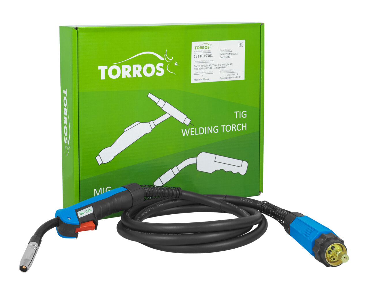 Degiklis Torros 150 MIG/MAG MB15AK 4 m. цена и информация | Suvirinimo aparatai, lituokliai | pigu.lt