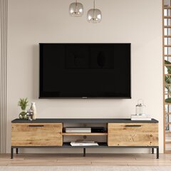 TV staliukas Asir, 160x39,1x35cm, smėlio/pilkas kaina ir informacija | TV staliukai | pigu.lt