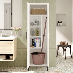 Шкаф Asir, 50,4x165x35,7см, белый цена и информация | Шкафчики для ванной | pigu.lt