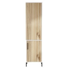 Шкаф Asir, 45x173,6x35,5см, белый/бежевый цена и информация | Шкафчики для ванной | pigu.lt