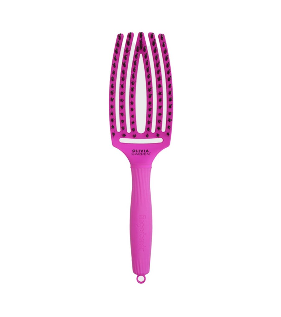 Plaukų šepetys Olivia Garden Fingerbrush Combo Medium Purple, 1 vnt kaina ir informacija | Šepečiai, šukos, žirklės | pigu.lt